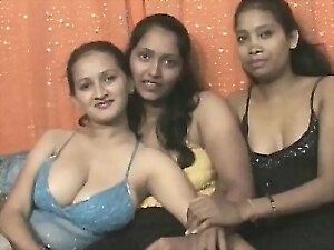 A handful of indian lesbos having relaxation
